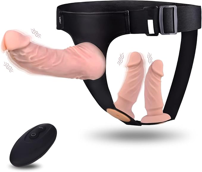 Harness Strap-On Vibration Realistic Dildos - Adjustable Strapless Strap-On Dildos
