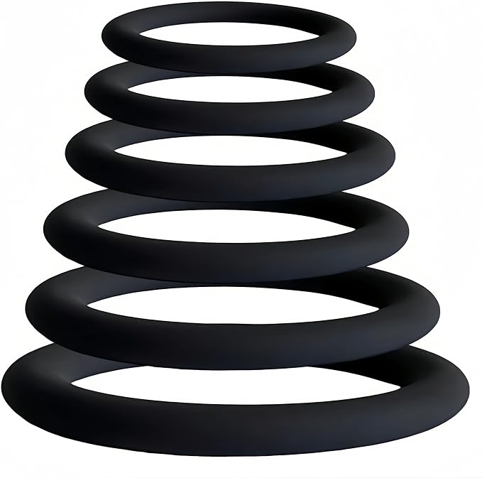 6 Sizes 2026 Upgrade Newly Male Silicone Rubber Toys Rings for Men