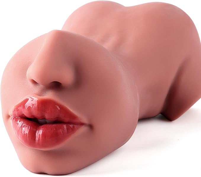 2-in-1 Realistic Male Masturbator Cup – Dual Channel TPE Stroker Device