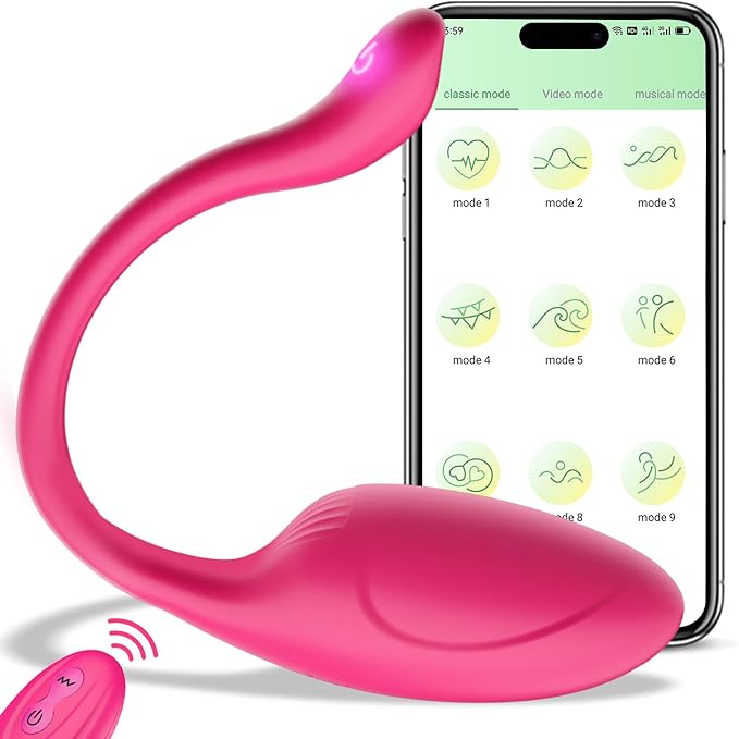 App Controlled Wearable Vibrator for Couples, Bluetooth Remote Control Butterfly 