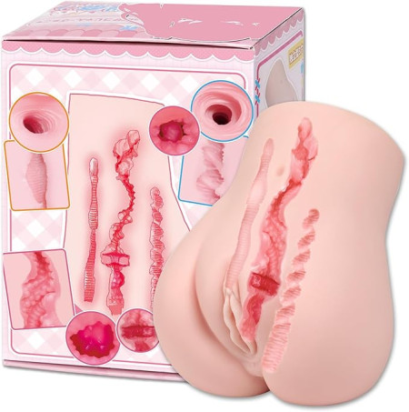 Triple Channel Realistic Male Masturbator