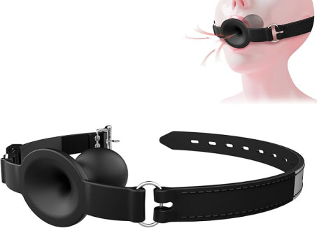 Adjustable Silicone Ball Gag with Breathable Design
