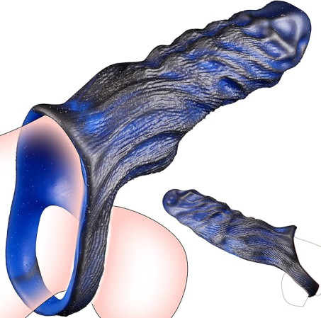Fantasy Knotted Liquid Silicone Penis Extender Sleeve