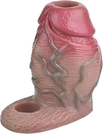 5-Inch Realistic Silicone Penis Sleeve with Support Ring