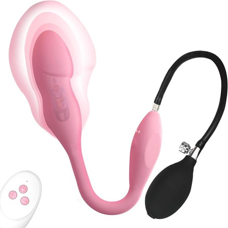 Vaginal & Anal Trainer with Remote Control Inflatable Dildo 