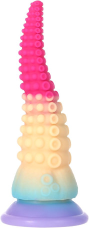 9-Inch Tapered Octopuses Tentacle Liquid Silicone Dildo with Suction Base