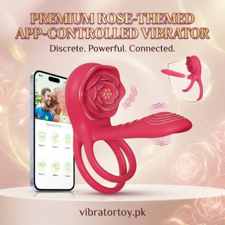 Vibrating Cock Ring Penis Sleeve with Rose In Pakistan