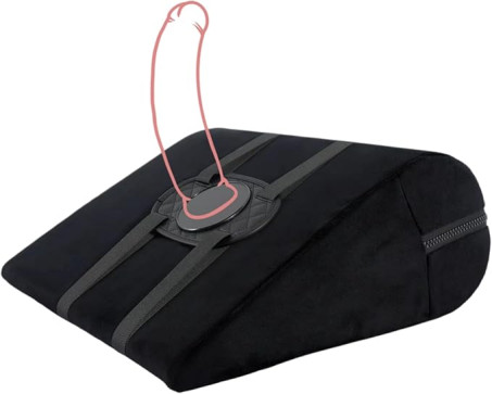 Ergonomic Sex Position Pillow and Suction Toy Harness Saddle Set