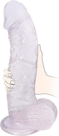 10 Inch Clear Dildo Big Dildos, Soft Realistic Huge Dildo 