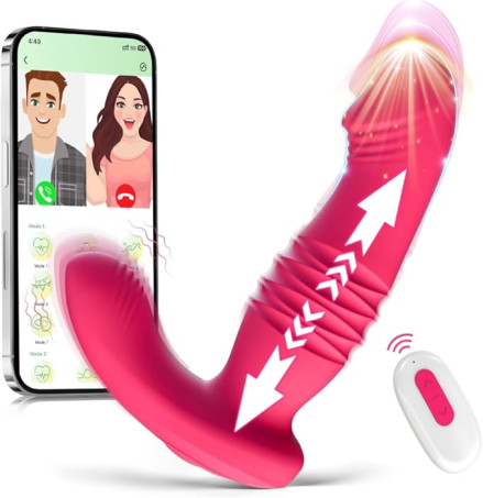 Wearable Clitoral G Spot Thrusting Vibrator, APP Remote Control Clitoralis Panty Vibrator
