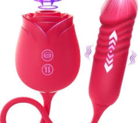 Rose Sex Toy with Thrusting G Spot Vibrators