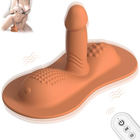 Women Sex Toys Sit and Ride Vibrators Dildo with 10 +10 Vibrating