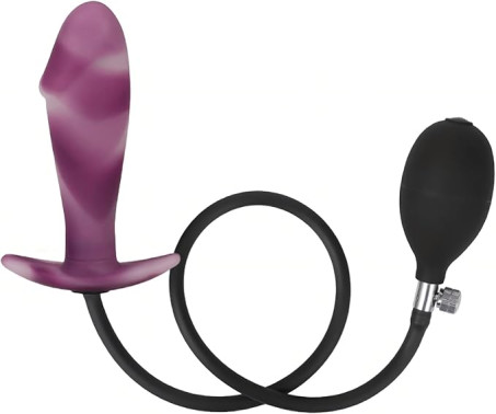 New Dildo Shape Silicone Inflatable Anal Plug with Solid Design