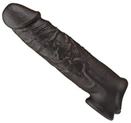 Trim-to-Fit Silicone Penis Extender Sleeve with Testicle Ring