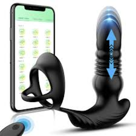 Thrusting Anal Vibrator With Remote