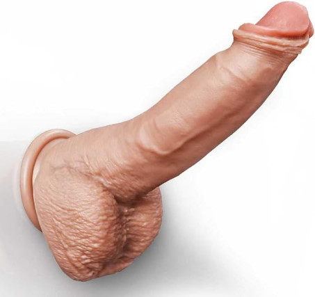 Realistic Silicone Suction Cup Dildo – Lifelike Vein Texture Design