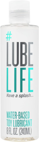 LubeLife Water Based Lube – Toy-Safe Personal Lubricant for Men, Women & Couples, Travel Size, Non-Staining, Easy Clean-Up, 8 Fl Oz
