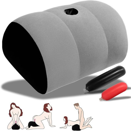 Inflatable Arch-Shape Sex Position Pillow with Dildo Mount