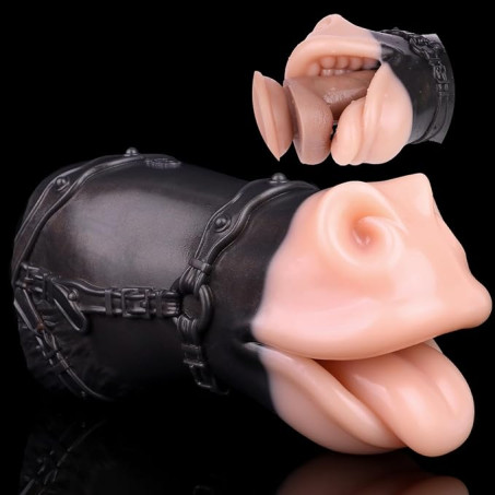Equine-Inspired Liquid Silicone Deep Throat Male Masturbator