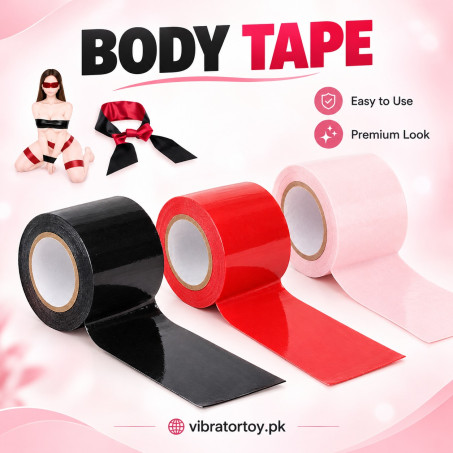 BDSM Bondage Restraints Tape Set In Pakistan – 3 Rolls Electrostatic Tape with Blindfold