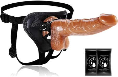Strap On Dildo with Harness, Wearable Realistic Dildo