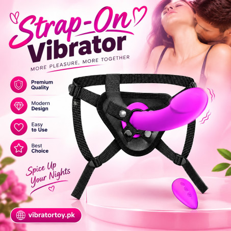 Vibrating Strap On Dildo - Double Ended Dildos Silicone Women Sex Toys In Pakistan