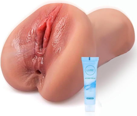 620g 2in1 Pocket Pussy Male Masturbation Sex Toys with Realistic 3D Vagina and Tight Anus