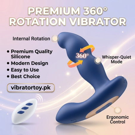 53 Butt Plug with 360 Rotating Head Anal Plug Male Prostate Massager In Pakistan