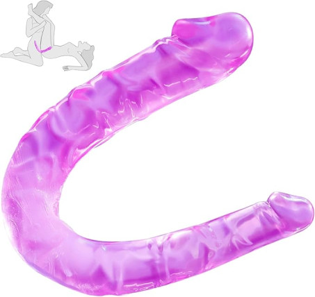 Flexible TPE Double-Ended Dildo for Double Penetration