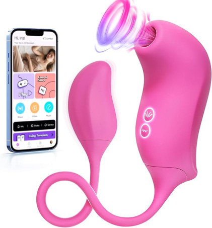 Sucking Rose Vibrator Adult Sex Toys, Clit Sucker APP Remote Clitoral Vibrator
