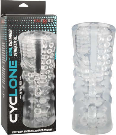 Heavy-Duty Transparent Multi-Chamber Open-Ended XL Male Stroker