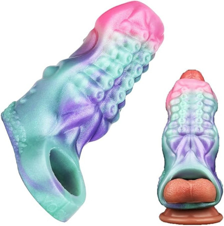 Octopus Tentacle Fantasy Silicone Penis Sleeve and Cock Ring