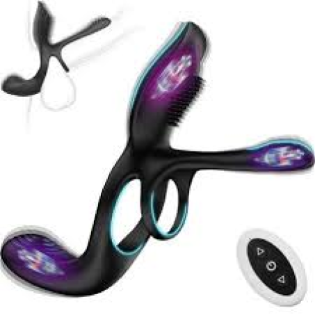 KUSHOR 3 in 1 Vibrating Cock Ring Vibrator