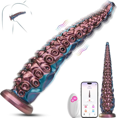 Tentacle Monster Dildo Vibrator - 14.6 Inch Long Silicone Dildos 