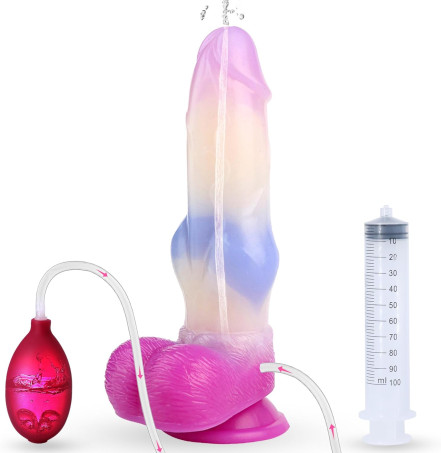 Monster Dildo Squirting Dog Dildo with Knot
