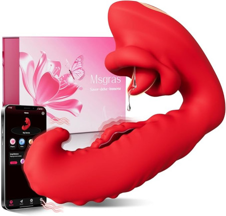 G-spot Vibrator Sex Toys, 3 in 1 Rotating Tongue Clitoral Vibrators