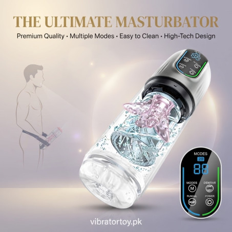 3 in 1 Automatic Male Masturbator Cup with Sucking & Vibrating & Thrusting Modes In Pakistan
