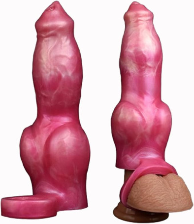 8.07-Inch Liquid Silicone Knot Penis Extender and Girth Enhancer Sleeve