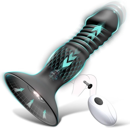 Thrusting Anal Plug Sex Toys for Men, Anal Toys Remote Control Butt Plug & G Spot Vibrator