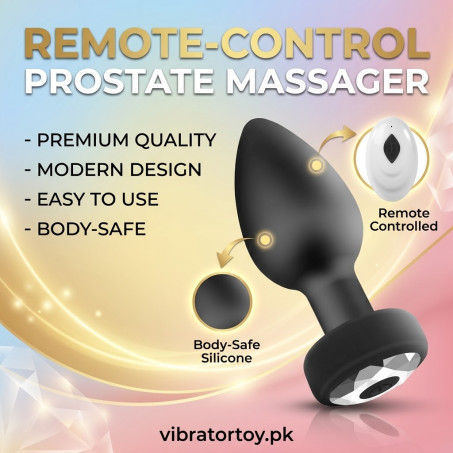 Anal Plug Vibrator with 3 Butt Plugs, Wireless Remote In Pakistan
