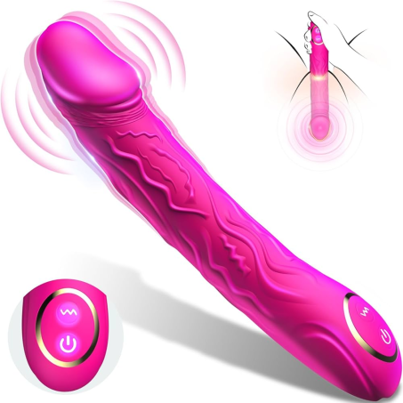 Vibrating Penis Realistic Dildo Vibrator with 10 Powerful Vibration Modes