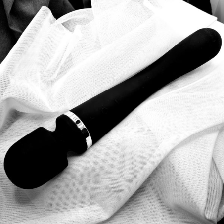 Black Dual-Head Silicone G-Spot and Clitoral Vibrator