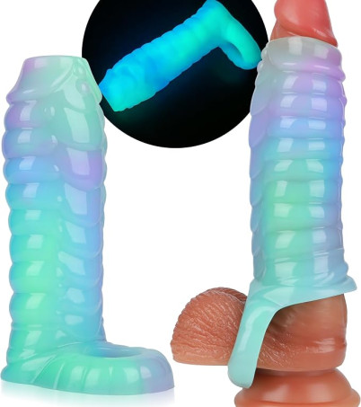 Dragon Silicone Penis Sleeve Girth Enhancer with Textured Design