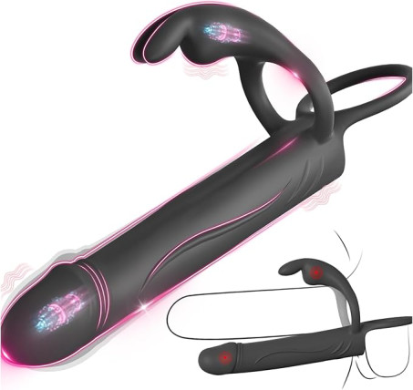 5-in-1 Dual-Penetration Vibrating Strap-On and Anal Dildo System