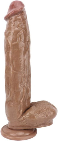 9.45-Inch TPE Realistic Dildo with Textured Testicles and Suction Base