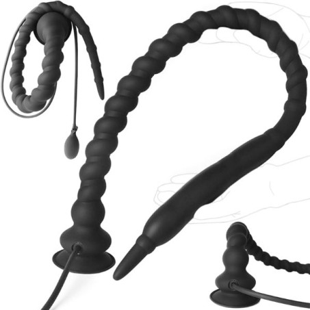 34 Extra Long Inflatable Silicone Butt Plug