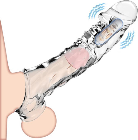 KVEVU Reusable Penis Sleeve with Vibrator