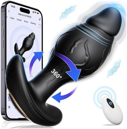 Anal Plug Sex Toys Vibrator?360° Rotating Vibrating