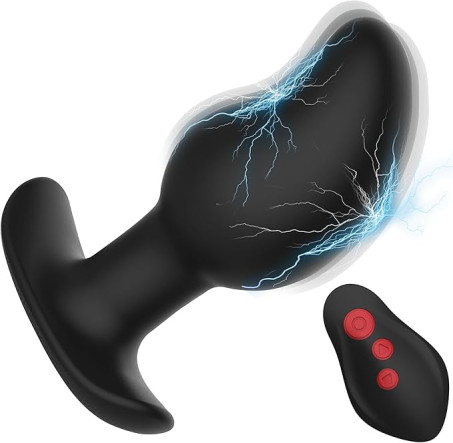 Leyuto Vibrating Butt Plug Prostate Massager, Estim Anal Plug Male Anal Sex Toy