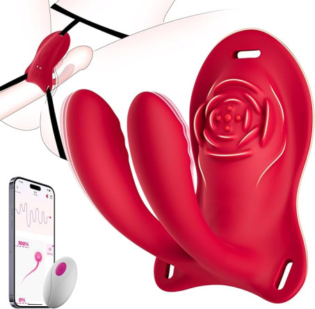 BIG SHOCKED Rose Sex Toy Wearable Vibrator